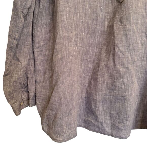 JJill Love Linen Sz‎ M Tunic Top Lagenlook Coastal Cruise Office Casual - Picture 6 of 11
